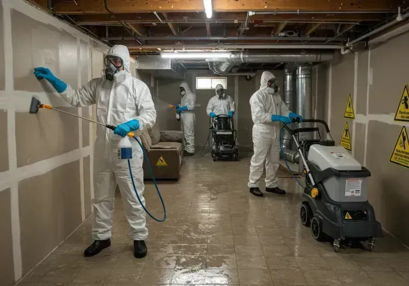 Basement Moisture Removal and Structural Drying process in Bertie County, NC